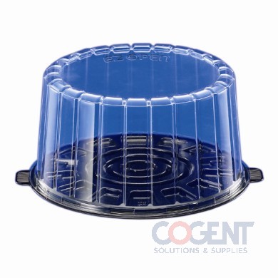 10" Cake Display 1-2 Layer Dome Black/Clr 3.37" Deep  50/CS