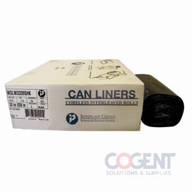 Can Liner 24x33 .35mil Natural LLDPE 12-16gal 50/rl 24/cs  INT