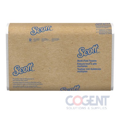 MultiFold Towel 9.2x9.4 Wht Scott Recy 16/250/cs 01804