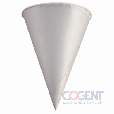 Paper Cone Cup 4.5oz White Rolled Rim 5m/cs  KCI 45KBR