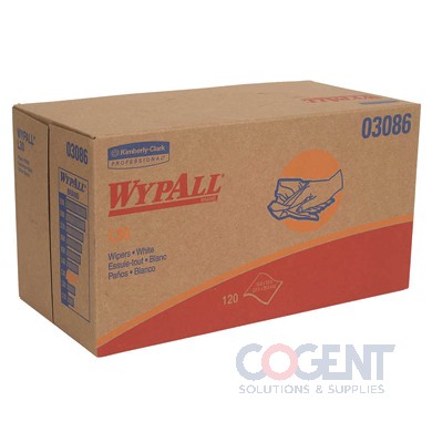 Cleaning Wipes 10.8x10 L40 BX Wht Wypall 90/bx 9bx/cs 03046