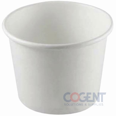 Paper Food Container 8oz White Hot/Cold 1000/cs C-KDP8W PC