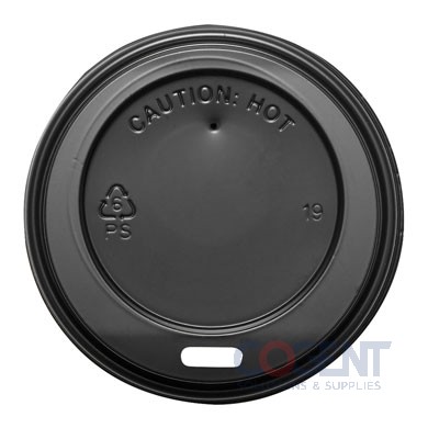 Hot Cup Lid 8oz Blk Sipper Dome Karat 20/50/cs C-KDL508B    LOL