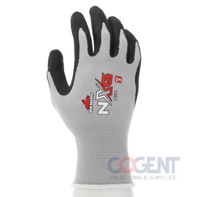 Foam Nitrile Gloves Economy Medium Gray/Black 12pr/pk  LAGA