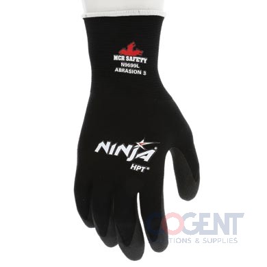 Ninja HPT PVC coated Nylon Gloves, Large, Black, 12/cs ESS