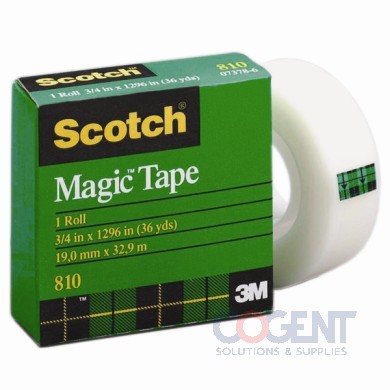 Scotch Tape 3/4"x72yd Matte Magic #810 48rl/cs           3M