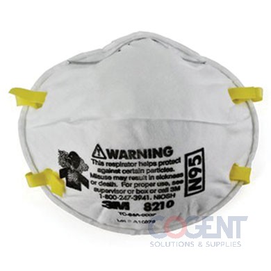 Respirator Masks N95 20/bx 8bxs/cs 160/cs 3M8210