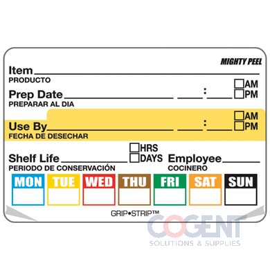 Food Safety 2"x3" PROD DuraPeel Rotation Label
