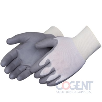 Palm Dipped Glove Small Grey PE Coated