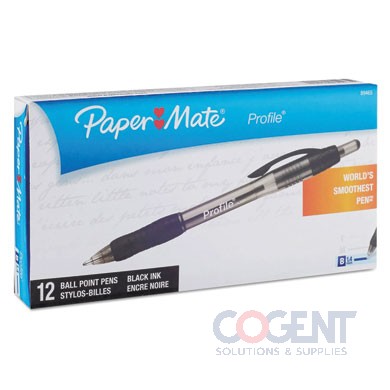 Paper Mate Retractable Profile Ballpoint Pen 1.4mm Black 1/dz