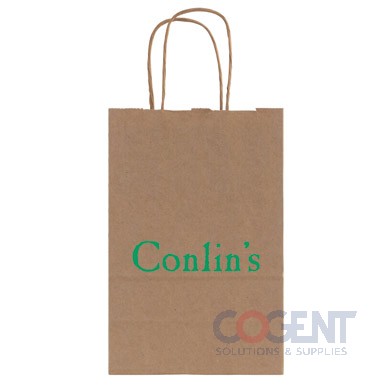 Shopping Bag 40% Recy Natural 5.3x3.5x8.5 120GSM 250/cs