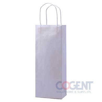 Shopping Bag 40% Recy White 5.3x3.5x12.5 120GSM Wine 250/cs