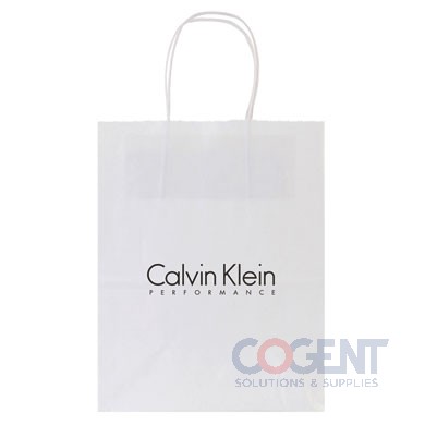 Shopping Bag 40% Recy White 8.5x4.5x10.25 120GSM 250/cs PWS