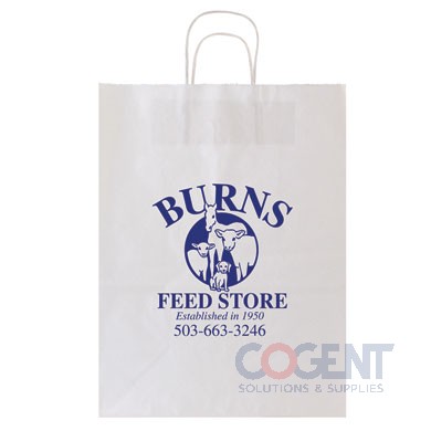 Shopping Bag 40% Recy White 13x7x17 120GSM 250/cs       PWS