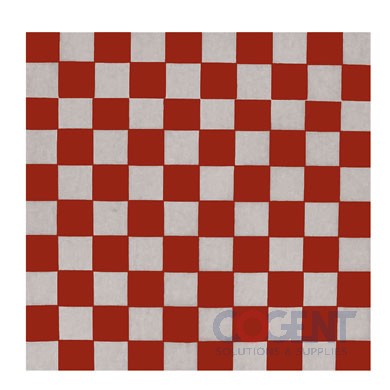 Sandwich Wrap 12x12 Red/White Check 20# Grease Resist  5M/cs