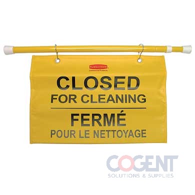 Hanging Safety Sign Multi-Lingl Closed For Cleaning 50x1x13