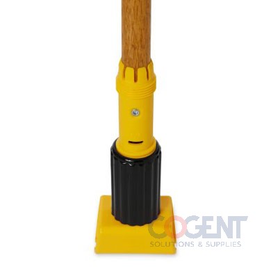 Gripper Mop Handle 60" Wood 1 1/8" Diam. Nat/Yellow
