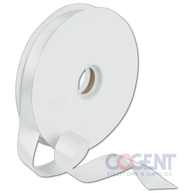 Ribbon 7/8"x100yd White Dyna Satin 5100-5-030