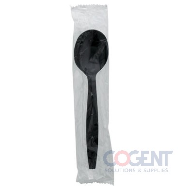 Soup Spoon Heavy Weight Black Wrapped 1m/cs  S4601FB     PLS