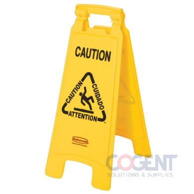 Caution Wet Floor Sign Yellow Multilingual     RCP611200YW