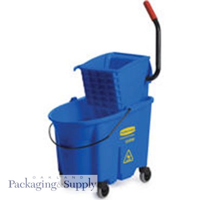 Mop Bucket/Wringer Side Press 35qt Plastic Yellow WaveBrake