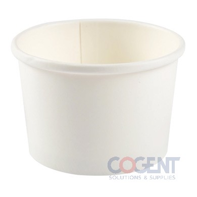 Food Cont 8oz Wht Paper 20/25/cs PFC8W               RP