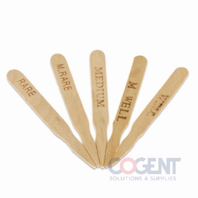 Steak Marker Medium Well Wood 10/500  5m/cs