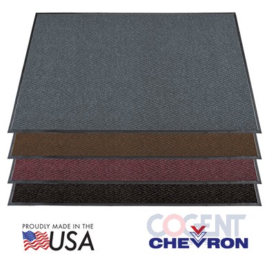 Mat 3X5 Charcoal Chevron AMG