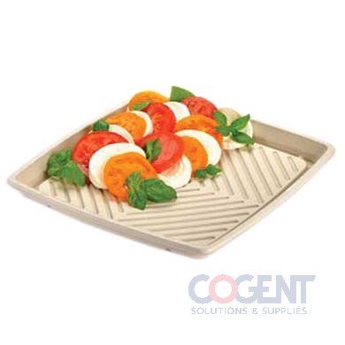 Platter 14" Sq Nat Pulp NPFA Catering 14x14x1.06 25/cs