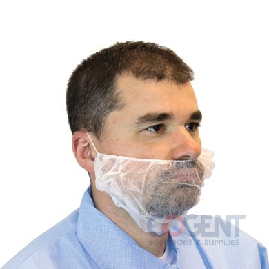 Beard Restraints Regular White Polyprop 10/100/cs MBC-1000/W