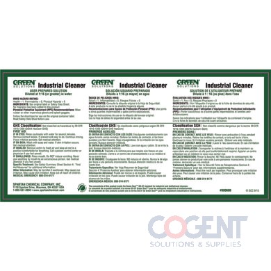 GS Indust Clnr Secondary Label 900600