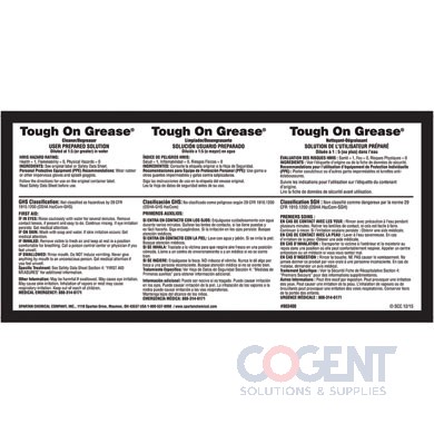 Tough On Grease Secondary Label 903400