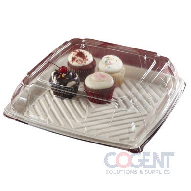 Cater Platter Lid 12" Sq Clr PET 25/cs 52912F025         SAB