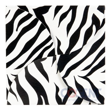 Gift Card Folder Zebra Stripes w/Silver Holder 100/cs