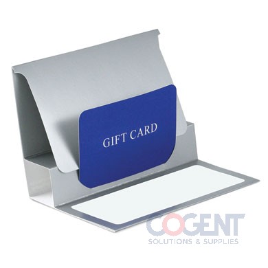 Gift Card Popup Folder Silver 5x3-3/8x1/8 100/cs