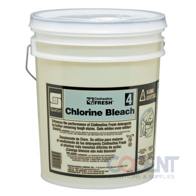 Chlorine Bleach 04 5gal Clothesline Fresh 5gal/pl  7004
