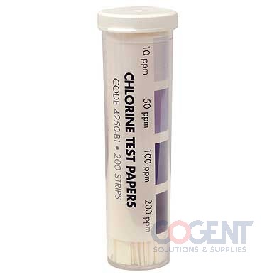 Chlorine Test Papers 10 to 200 PPM  50/rl