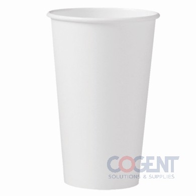 Hot Cup Paper White 16oz SingleSidePoly 1m/cs