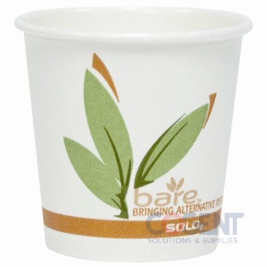 Hot Cup 4oz Bare PCF Leaf Design Recycled  1m/cs