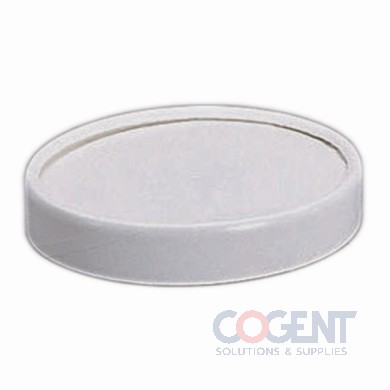 Paper Lid Non-Vented Quart White Fits 32oz 500/cs