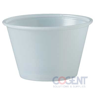 Portion Cup 4oz Translucent PS 2500/cs P400N
