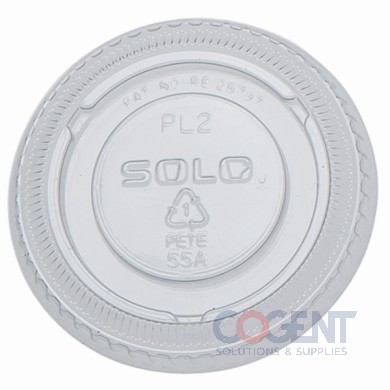 Lid Clear Plastic PET 2/2.5oz Portion Cups 2500/cs PL200N DT