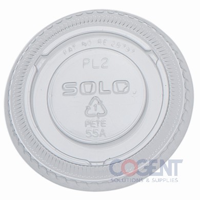 Portion Cup Lid 2oz Clr PET 2500/cs PL200N