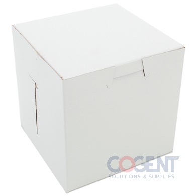 Cake Box 4x4x4 Wht Lock Corner 200/cs 0907