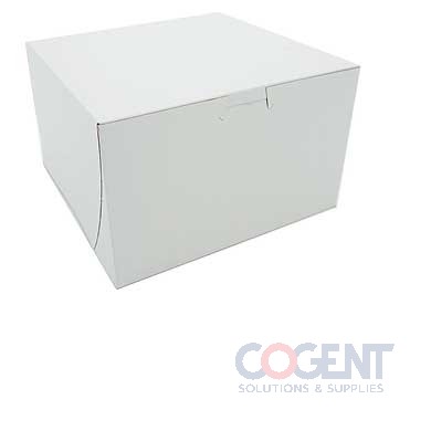 Cake Box 8x8x5 Wht Lock Corner 100/cs  09455                SC