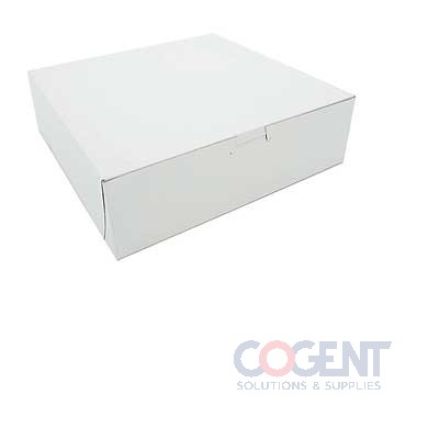 10x10x3 White Lock Corner Cake Box 200/cs       #0971