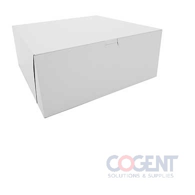 12x12x5 White Lock Corner Cake Box 100/cs       #0987