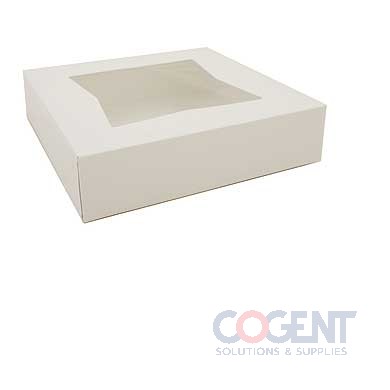 Bakery Box 10x10x2.5 White Auto Window 200/cs 24233          SC