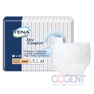 Dry Comfort Protective Undrwear Large  4/18 72/cs 72423 TENA