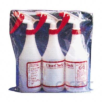 Bottles with Sprayers 32oz Prt Clean Check 3/pk 24pk/cs   TLC